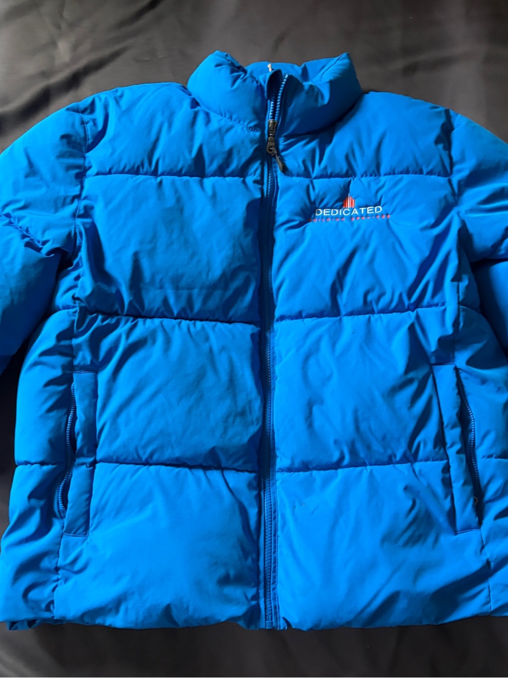 Mens Blue Puffer Jacket - Insulated Winter Coat